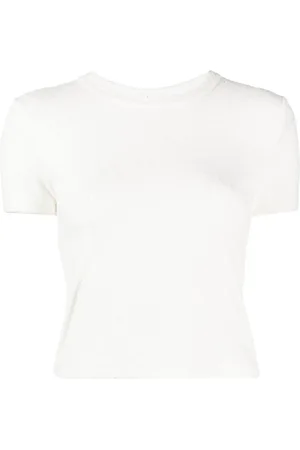 Alexander Wang Tops, Dames, Wit, XS, Witte korte mouw baby tee shirt