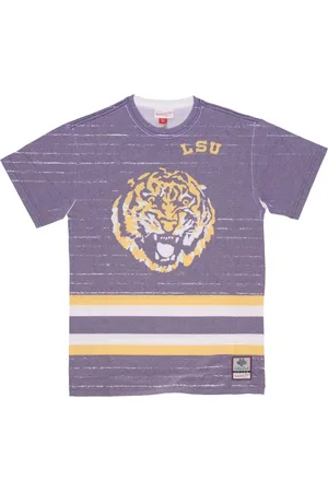 Mitchell & Ness Tops, Heren, Veelkleurig, S, Katoen, LSU Tigers Basketball Celebration Tee