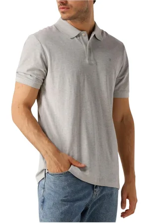 Scotch&Soda Tops, Heren, Grijs, XL, Logo Pique Polo voor Heren