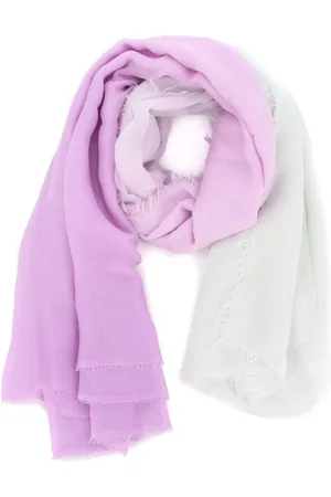 Faliero Sarti Accessoires, Dames, Paars, ONE Size, Lila Modal Zijden Sjaal Italië