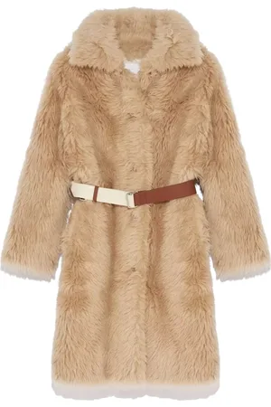 YVES SALOMON Jassen, Dames, , S, Wol, Wollen Jas met Riem