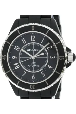 CHANEL Pre-owned, Heren, Zwart, ONE Size, Pre-owned Fabric watches