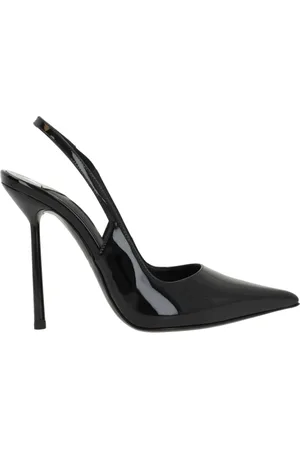 LE SILLA Schoenen, Dames, Zwart, 37 EU, Leer, Zwarte Lakleren Stiletto Hakken