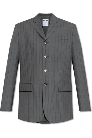 Moschino Jassen, Dames, Grijs, S, Wol, Wollen blazer
