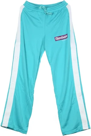 Reebok Broeken, Dames, Blauw, M, Cl R Snap Tp Womens Tracksuit Pants Solid Teal