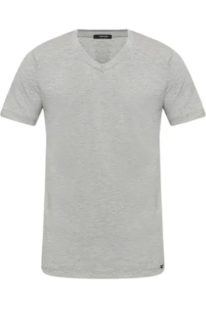 Tom Ford Tops, Heren, Grijs, XS, Katoen, Ondershirt met V-hals