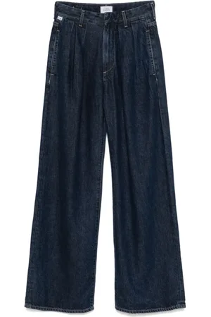 Citizens of Humanity Jeans, Dames, Blauw, W27, Denim, Geplooide denim broek