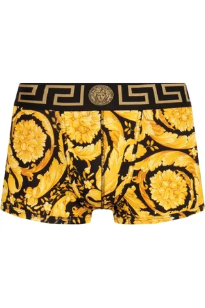 VERSACE Ondergoed, Heren, Geel, S, Katoen, Boxershorts met logo