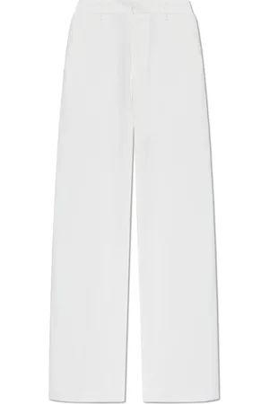 Dsquared2 Broeken, Dames, Wit, XS, Wijde geplooide broek