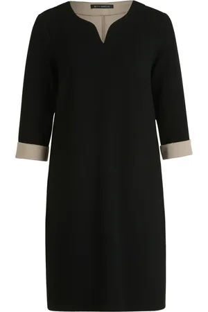 Betty Barclay Kleedjes, Dames, Zwart, M, Katoen, Geruite Jersey Jurk met Glitterstenen