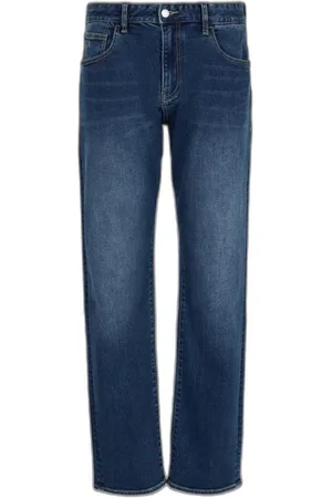 Armani Exchange Jeans, Heren, Blauw, W29 L32, Katoen, Blauwe Slim Fit Katoen Stretch Jeans