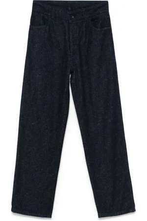 Baserange Jeans, Dames, Blauw, L, Katoen, Hoge taille rechte spijkerbroek