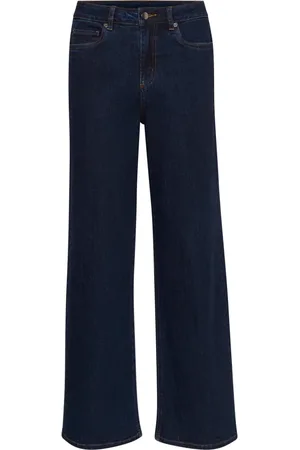 Kaffe Jeans, Dames, Blauw, S, Hoge Taille Jeans Donkerblauw