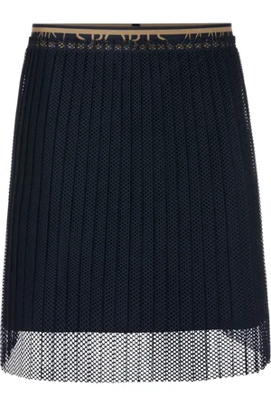 Marc Cain Rokken, Dames, Blauw, L, Geplooide Net Minirok