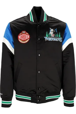 Mitchell & Ness Jassen, Heren, Veelkleurig, S, Wol, NBA Bomberjack Minnesota Timberwolves Viering