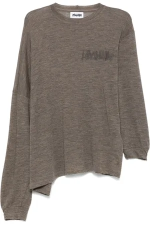 MAGLIANO Truien, Heren, Grijs, S, Wol, Twisted Tee Signature Stijl Shirt