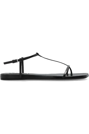Jil Sander Schoenen, Dames, Zwart, 38 EU, Leer, Leren Sandalen