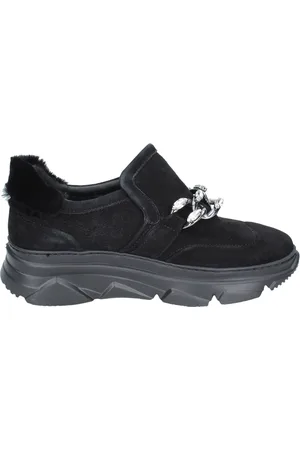 Stokton Schoenen, Dames, Zwart, 36 EU, Suède, Suède sneakers voor vrouwen