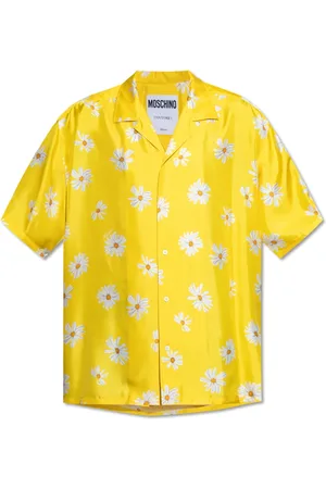 Moschino Overhemden, Heren, Geel, M, Zijden jurk