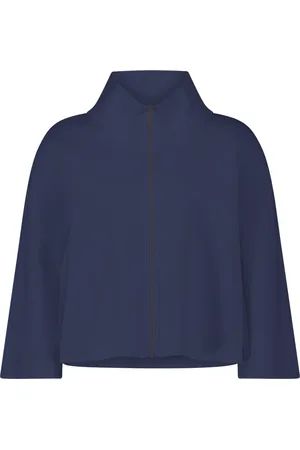 Betty & Co Jassen, Dames, Blauw, S, Casual jack met opstaande kraag