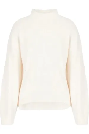 Armani Exchange Truien, Dames, Bruin, S, Wol, Blauwe Polo Neck Sweatshirt Aw 22