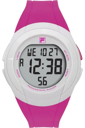 Fila Accessoires, unisex, Roze, ONE Size, Unisex Volwassen Horloge ctive 45 mm Band Siliconen 38-152