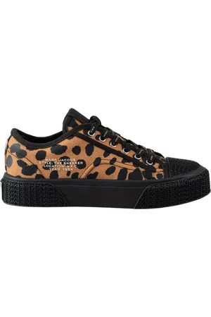 Marc Jacobs Schoenen, Dames, Veelkleurig, 37 EU, Cheetah Canvas Sneakers