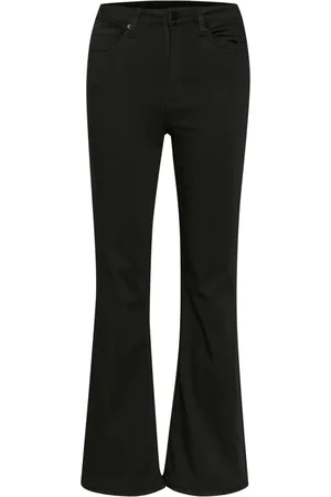 Kaffe Jeans, Dames, Zwart, L, Flared Jeans Zwart Diep