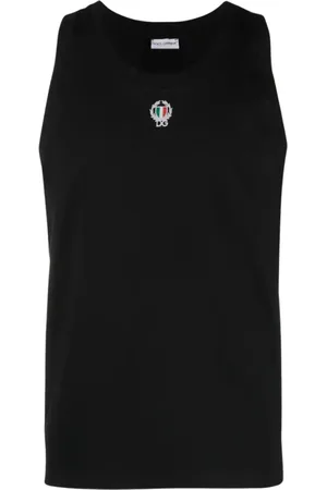Dolce & Gabbana Tops, Heren, Zwart, S, Katoen, Katoenen Logo-ondergoed