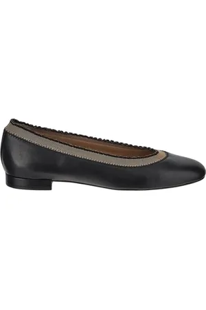 ULLA JOHNSON Schoenen, Dames, Zwart, 37 EU, Leer, Ruffle Balletschoen in Nappa Leer