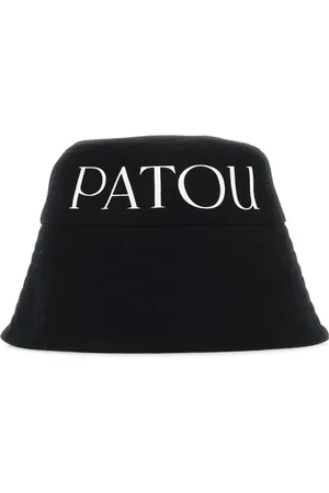 Patou Accessoires, Dames, Zwart, L, Canvas Zwarte Hoed Stijlvolle Mode