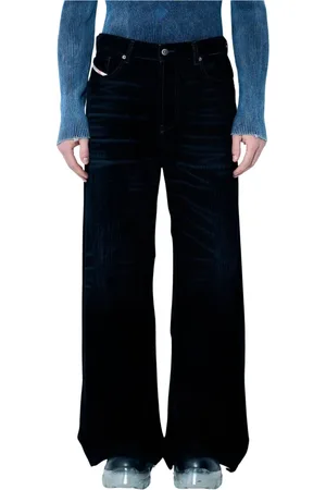 Diesel Jeans, Heren, Zwart, W28, Katoen, Velvet Weave Low Rise Jeans