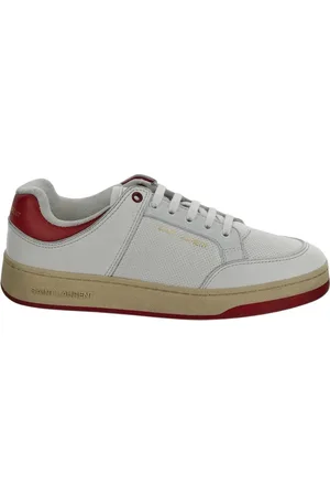 Saint Laurent Schoenen, Heren, Wit, 42 1/2 EU, Leer, Leren Sneaker