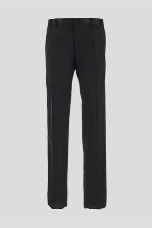 Dolce & Gabbana Broeken, Heren, Zwart, L, Wol, Slim-fit Wollen Broek