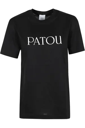 Patou Tops, Dames, Zwart, M, Katoen, Zwart T-shirt Elegantie Garderobe