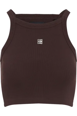 Givenchy Tops, Dames, Bruin, S, Katoen, Russet Tank Top