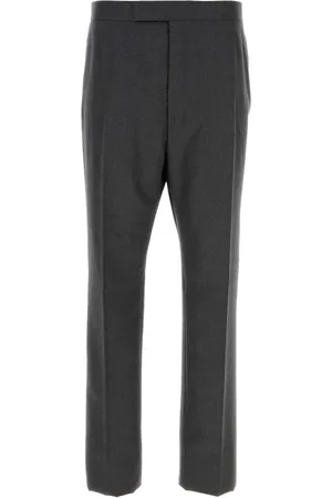 Thom Browne Broeken, Heren, Grijs, S, Wol, Grafiet wollen broek