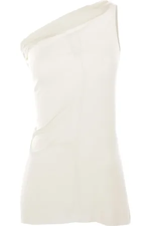 Rick Owens Tops, Dames, , S, Asymmetrische Zijden Jersey Top