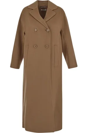 Max Mara Mantels, Dames, Bruin, M, Wol, Capi Wollen Jas