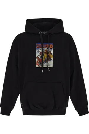 Family First Sweatshirts & Hoodies, Heren, Zwart, L, Katoen, Comfortabele Katoenen Sweatshirt voor Vakantie