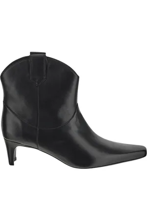 Staud Schoenen, Dames, Zwart, 37 EU, Stijlvolle Western Enkellaars