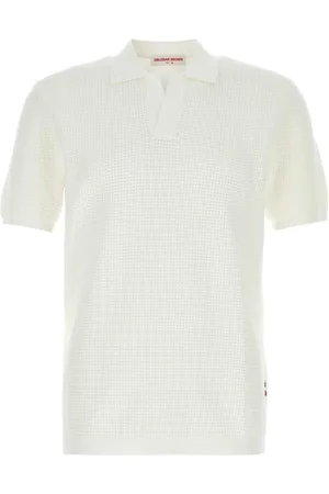 Orlebar Brown Tops, Heren, Wit, L, Wit Roddy Polo Shirt