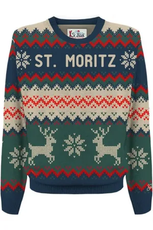 MC2 SAINT BARTH Truien, Heren, Veelkleurig, L, Wol, Kersttruien Wol Kasjmiermix