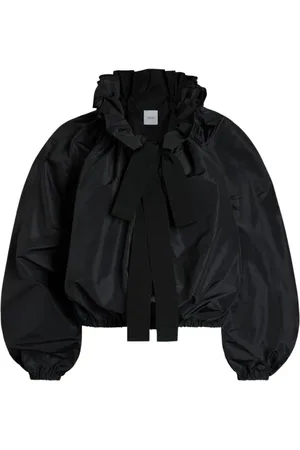 Patou Blouses & Shirts, Dames, Zwart, S, Polyester, Stijlvolle Faille Top van Polyester