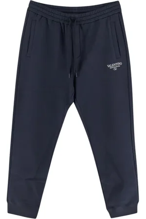 VALENTINO Broeken, Heren, Blauw, L, Logo Jogger Broek