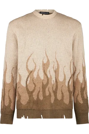 Vision Of Super Truien, Heren, , L, Flames Jacquard Trui in