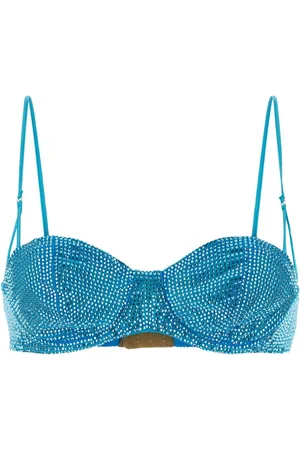 GIUSEPPE DI MORABITO Ondergoed, Dames, Blauw, S, Nylon, Versierde Stretch Beha