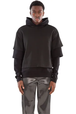 HELIOT EMIL Sweatshirts & Hoodies, Heren, Zwart, S, 3-Laags Hoodie in Blk 01