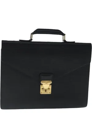 LOUIS VUITTON Pre-owned, Dames, Zwart, ONE Size, Leer, Pre-owned Leather briefcases