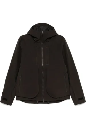 GR10K Jassen, Heren, Grijs, L, Polyester, Skeleton Shell Waterdichte Hoodie Jas